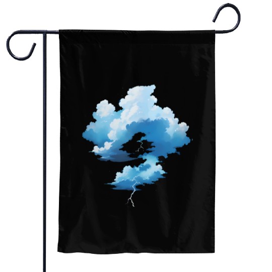 Blue Storm Clouds Garden Flags