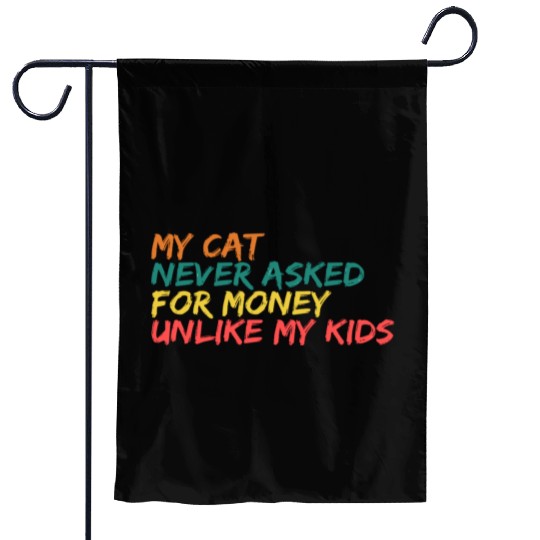 Retro Feline Philosophy Garden Flags