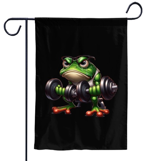 Ribbit & Rip Frog Garden Flags