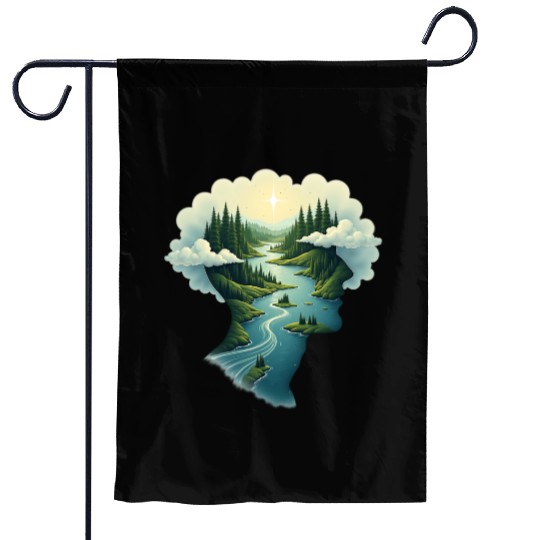 Nature’s Mind – A Green Perspective Garden Flags