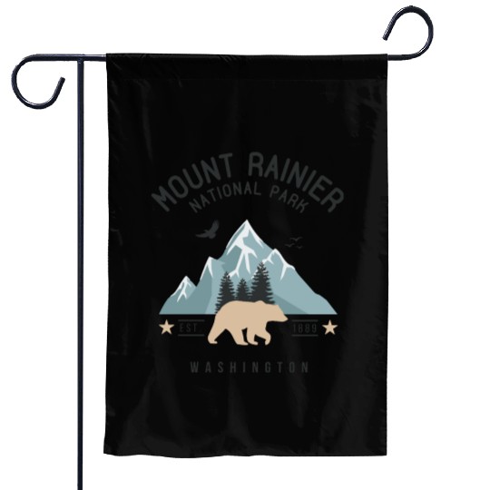 Mount Rainier National Park Est. 1889 Washington Garden Flags