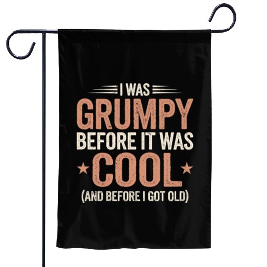 Grumpy Old Man Garden Flags