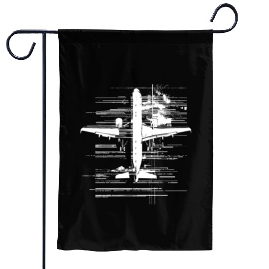 Aircraft Drawing Garden Flags