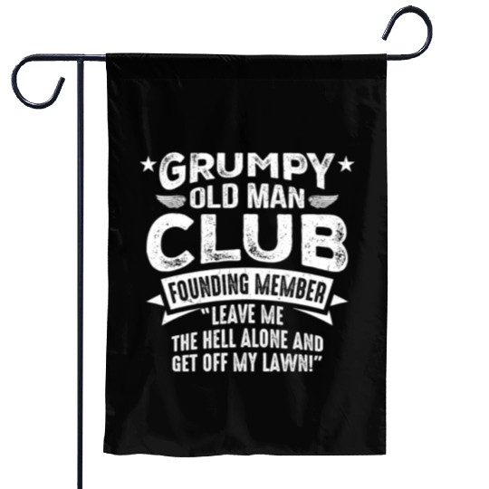 Grumpy Old Man Garden Flags
