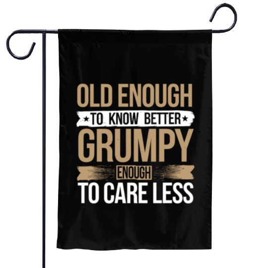 Grumpy Old Man Garden Flags