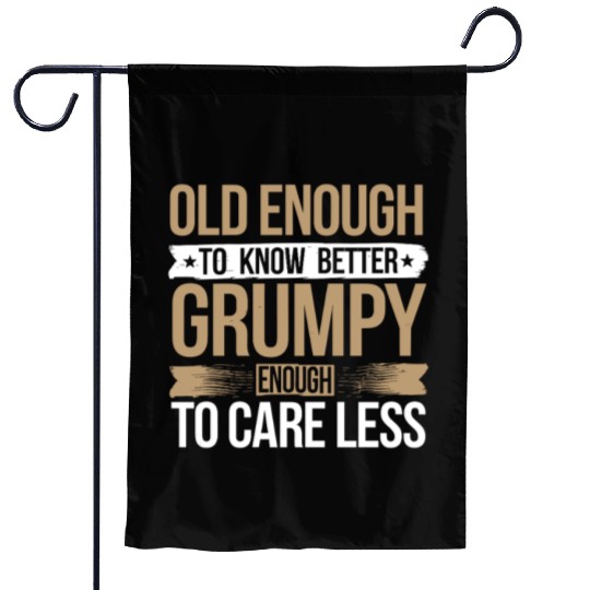 Grumpy Old Man Garden Flags