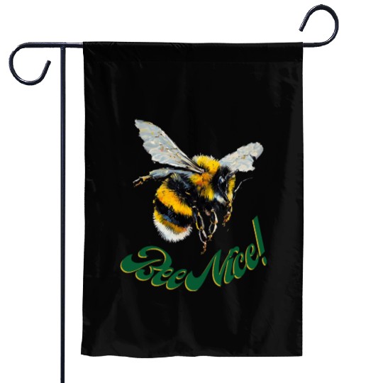 Bee Nice! Garden Flags