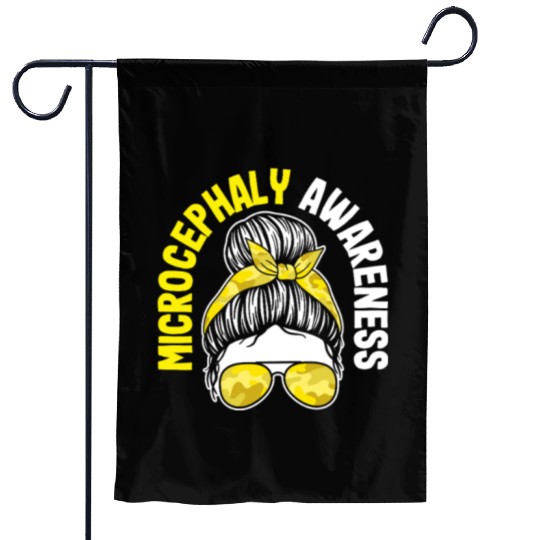 Microcephaly Awareness Yellow Bandana Shades Garden Flags