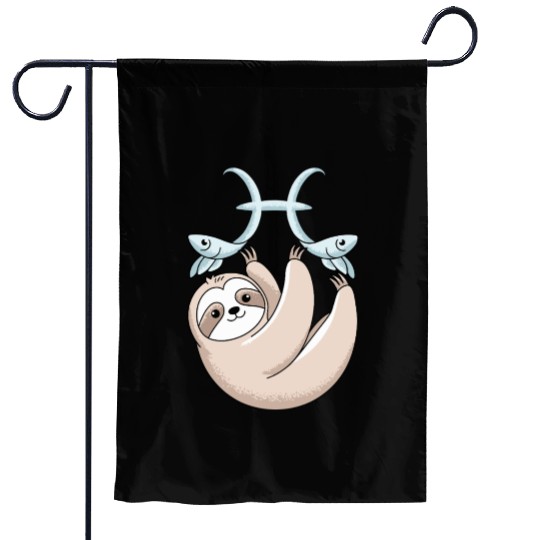 Pisces Zodiac Sloth Embracing Your Cosmic Calm Garden Flags