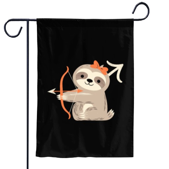 Sagittarius Zodiac Sloth Archer Design for Garden Flags