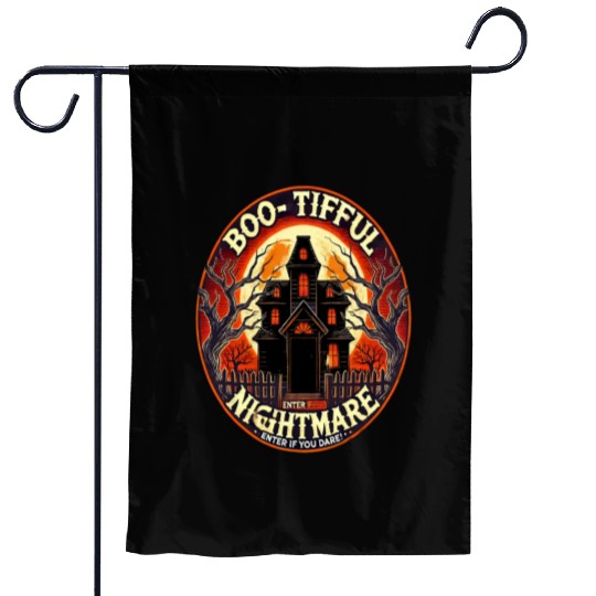 Haunted House Horror - Spooky Halloween Nightmare Garden Flags