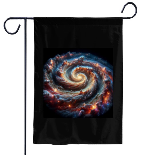 3d Galaxy Garden Flags