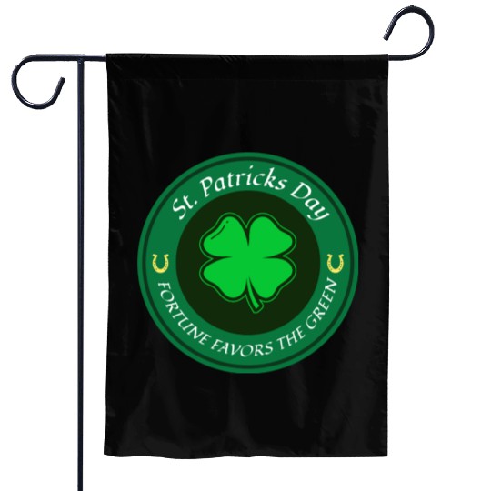 St. Patricks Day Fortune Favors the Green Garden Flags