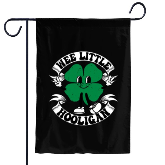 Wee Little Hooligan Cute St. Patrick's Day Irish Garden Flags