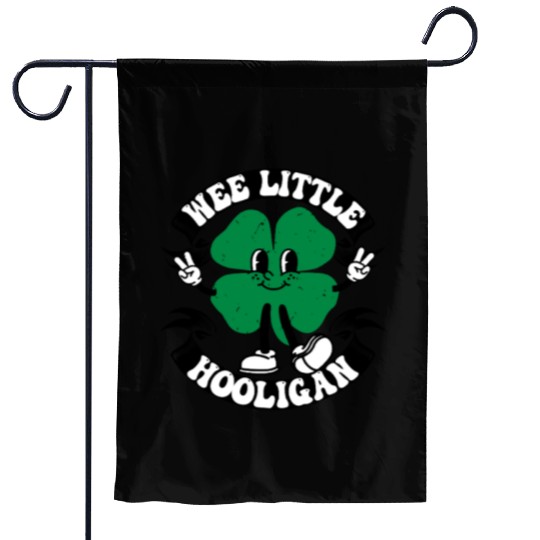 Wee Little Hooligan Cute St. Patrick's Day Irish Garden Flags