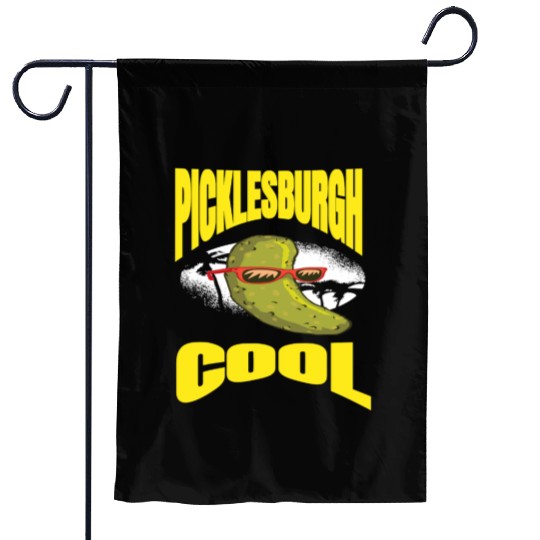 Pittsburgh Humor Picklesburgh Cool Relaxing Pickle Garden Flags