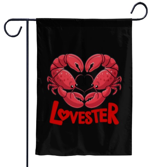 Lobster Lovester Valentine's Day Love Garden Flags