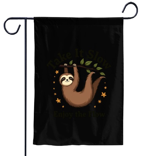 Calm Sloth Garden Flags