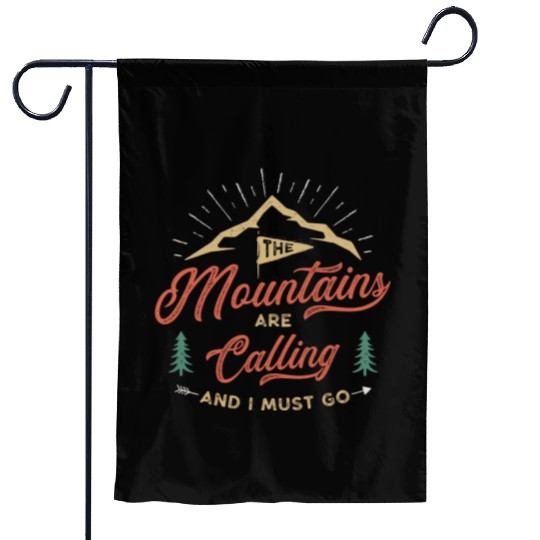 The Mountains Are Calling Vintage Design Garden Flags