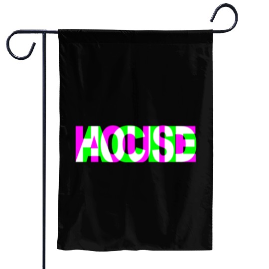 Acid House Techno Raver Garden Flags