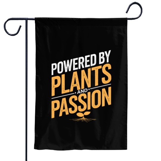Powered By Plants And Passion Vegan Vegetarian Garden Flags