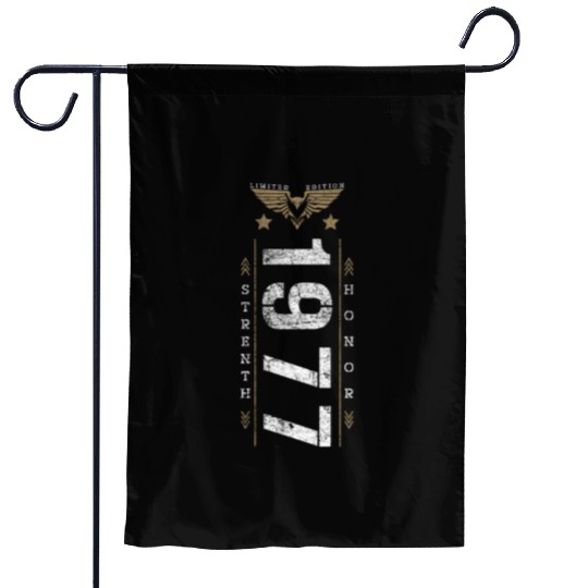 Limited Edition 1977 Strength and Honor Birthday Garden Flags