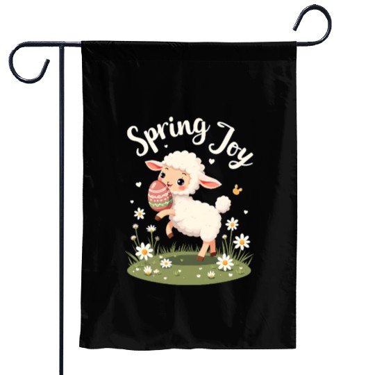 Playful Easter Lamb Garden Flags – Springtime Joy Desig