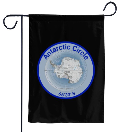 Antartic circle map with Latitude Garden Flags