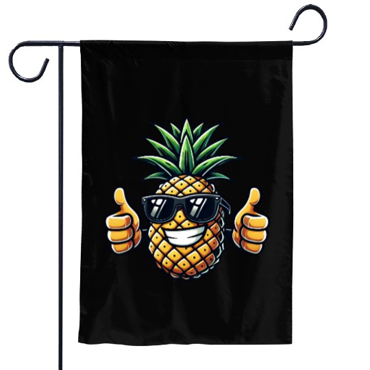 Fruity Pineapple Cool Sunglasses Tropical Fruit Garden Flags