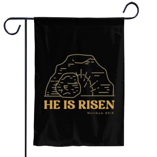 He Is Risen Garden Flags