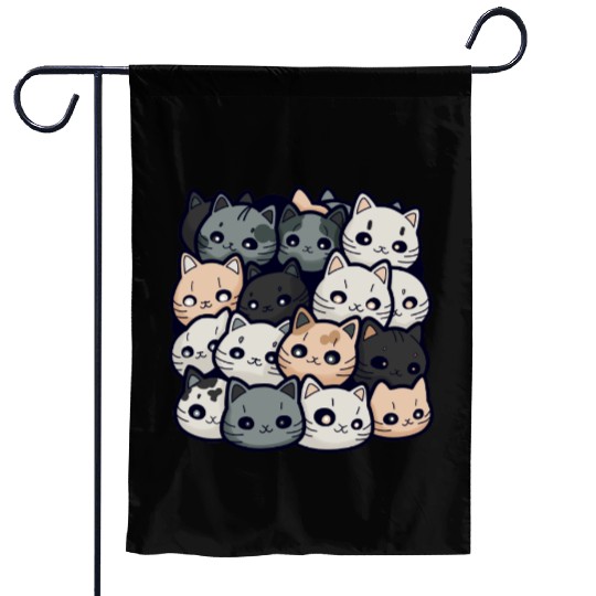 Cute Cat Pile: Adorable Kittens Stack Garden Flags