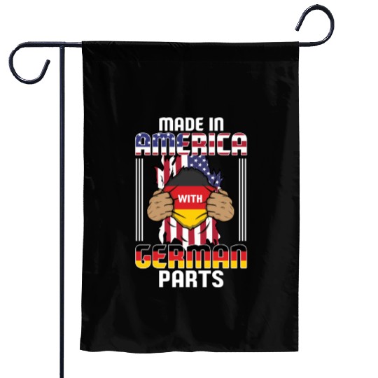 Made In America With German Parts USA Garden Flags