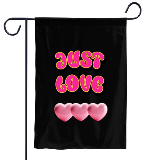 Just Love: Y2K 2000s Heart Garden Flags