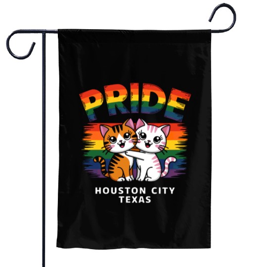 Pride Month Houston City Texas USA Rainbow Flag LG Garden Flags