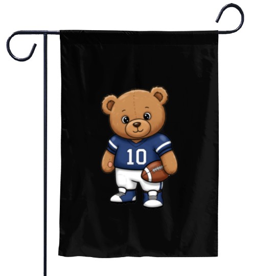 Teddy bear football player Garden Flags