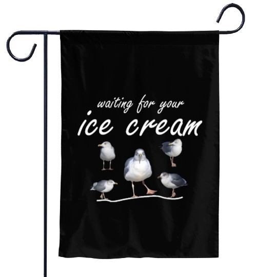 ice cream seagull sea sailing coast ocean Garden Flags