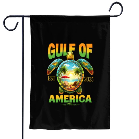 Golf Of Us America Est 2025 Funny Turtle Garden Flags