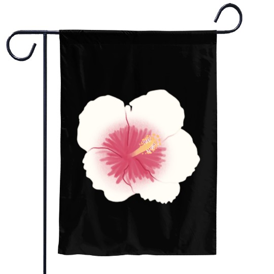 pink hibiscus flower Garden Flags