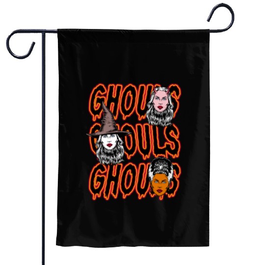 Ghouls, Ghouls, Ghouls Lady Horror Monster Mob Garden Flags