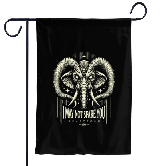 Horned Elephant Garden Flags