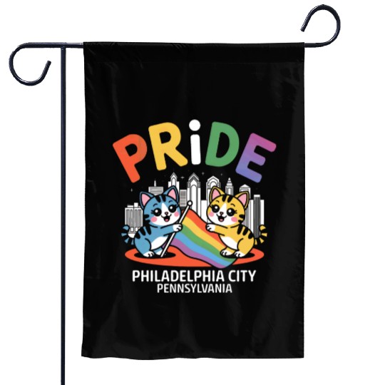 Pride Month Philadelphia City Pennsylvania USA Rai Garden Flags