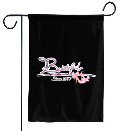 Beautiful since 1989 birthday typography Garden Flags