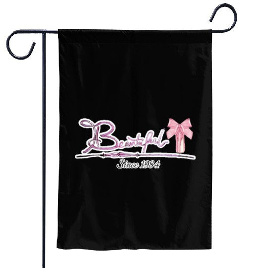 Beautiful since 1984 birthday typography Garden Flags