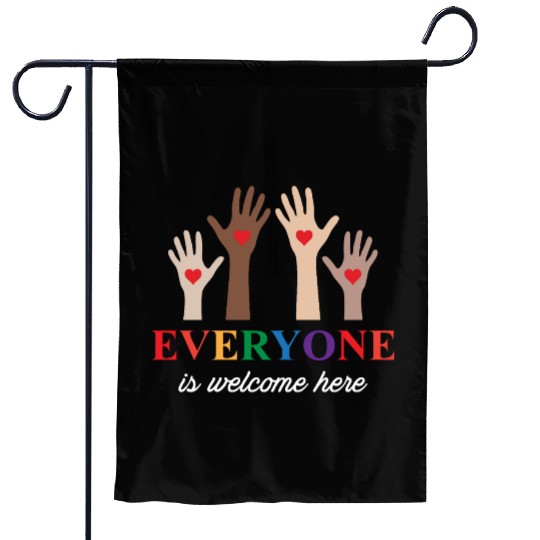 Everyone Is Welcome Here Idaho Teacher Garden Flags