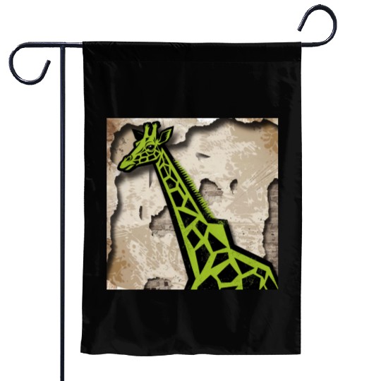 Stylized giraffe Garden Flags