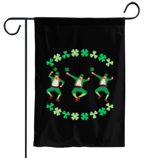 Dancing Leprechauns St Patrick's Day Garden Flags