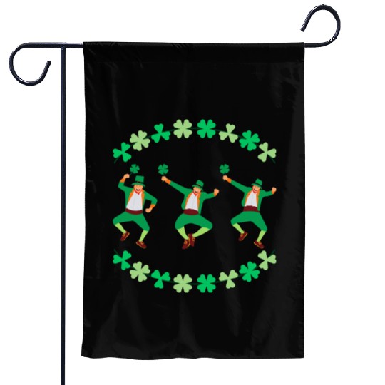 Dancing Leprechauns St Patrick's Day Garden Flags