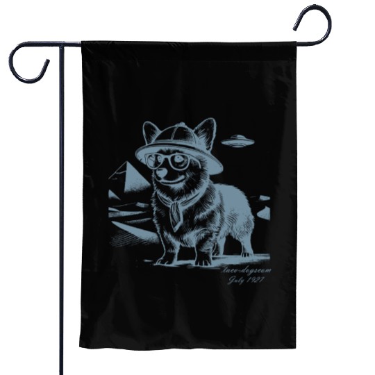 Explorer Pomeranian – Ancient Mysteries & UFOs Garden Flags