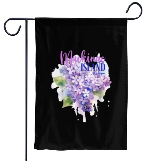 Mackinac Island Michigan Lilacs Lilac Festival Sta Garden Flags