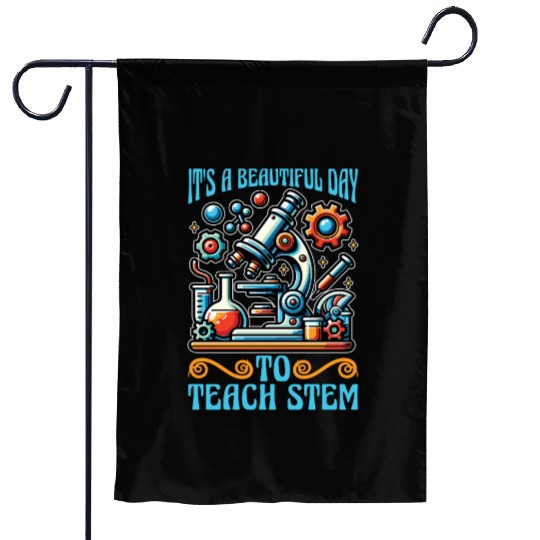 STEM Teacher It's A Beautiful Day Computer Science Garden Flags